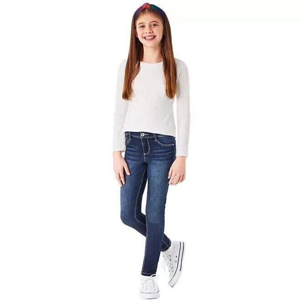 Members mark girls dark wash skinny jeans stretch XL 14/16